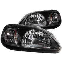 Honda Civic 1999-2000 Crystal Strålkastare Svarta ANZO